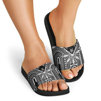 Black Philippines Sun Star Slide Sandals Igorot Tribal Inspiration LT05 - Polynesian Pride
