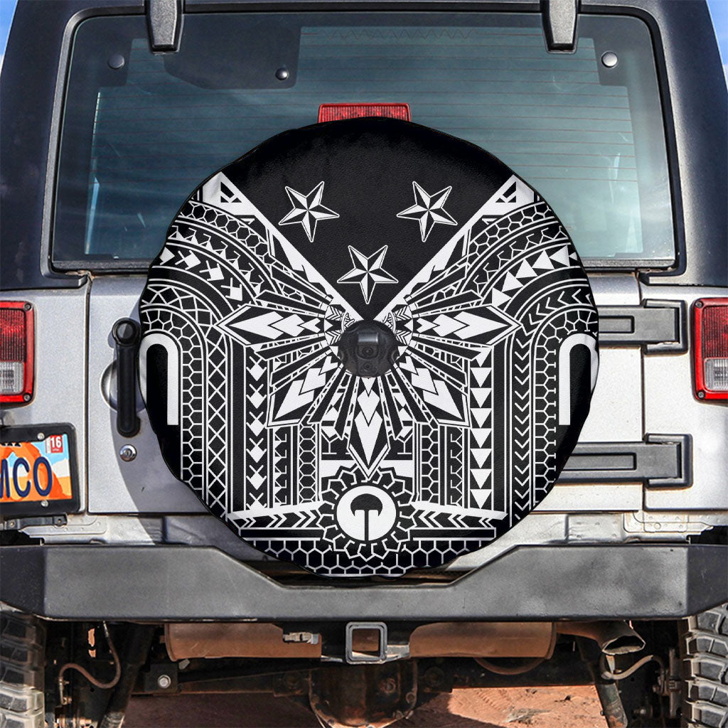 Black Philippines Sun Star Spare Tire Cover Igorot Tribal Inspiration LT05 Black - Polynesian Pride