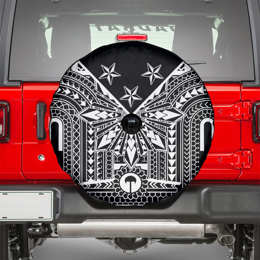 Black Philippines Sun Star Spare Tire Cover Igorot Tribal Inspiration LT05 - Polynesian Pride
