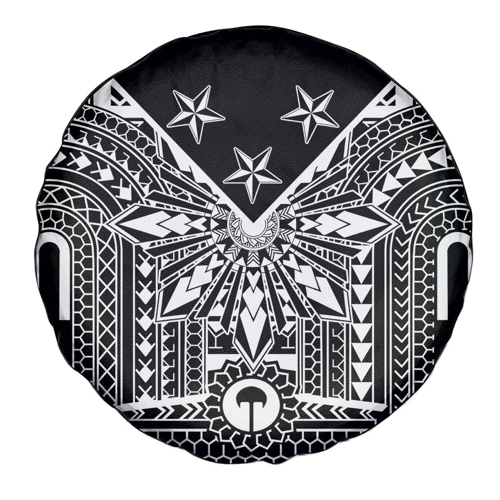 Black Philippines Sun Star Spare Tire Cover Igorot Tribal Inspiration LT05 - Polynesian Pride