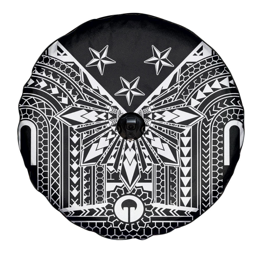 Black Philippines Sun Star Spare Tire Cover Igorot Tribal Inspiration LT05 - Polynesian Pride