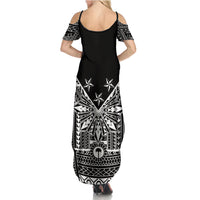 Black Philippines Sun Star Summer Maxi Dress Igorot Tribal Inspiration LT05 - Polynesian Pride
