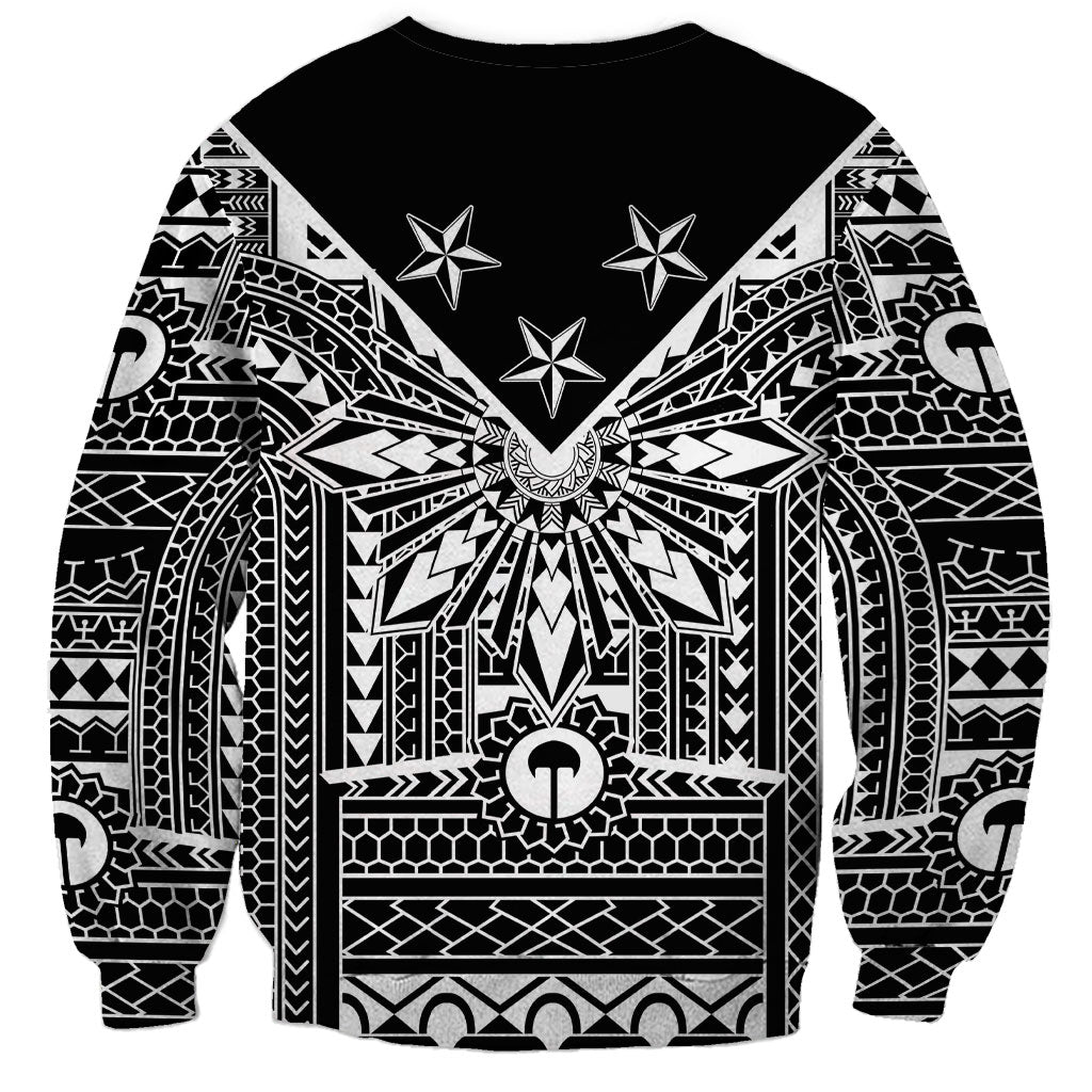 Black Philippines Sun Star Sweatshirt Igorot Tribal Inspiration LT05 - Polynesian Pride