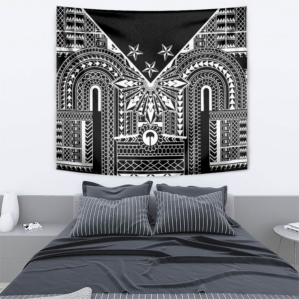 Black Philippines Sun Star Tapestry Igorot Tribal Inspiration LT05 - Polynesian Pride