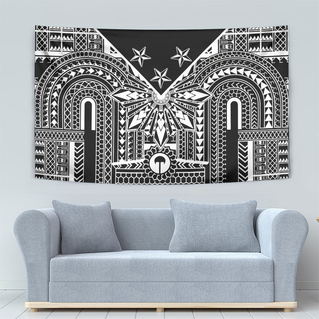 Black Philippines Sun Star Tapestry Igorot Tribal Inspiration LT05 - Polynesian Pride