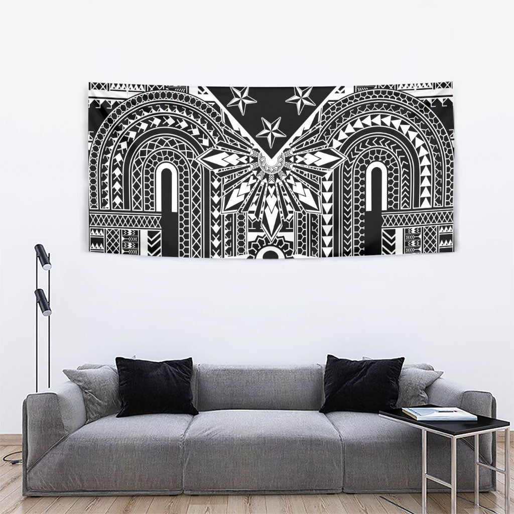 Black Philippines Sun Star Tapestry Igorot Tribal Inspiration LT05 - Polynesian Pride