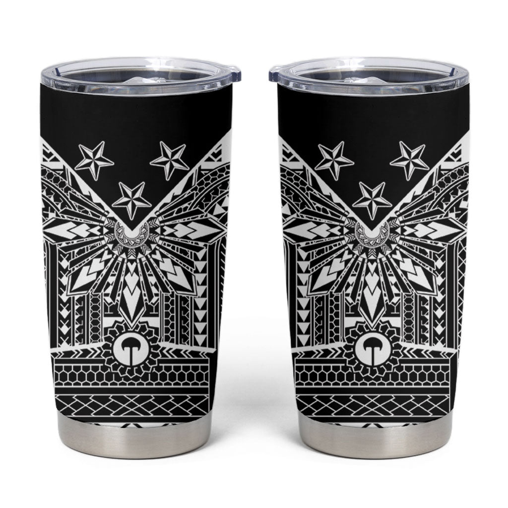 Black Philippines Sun Star Tumbler Cup Igorot Tribal Inspiration