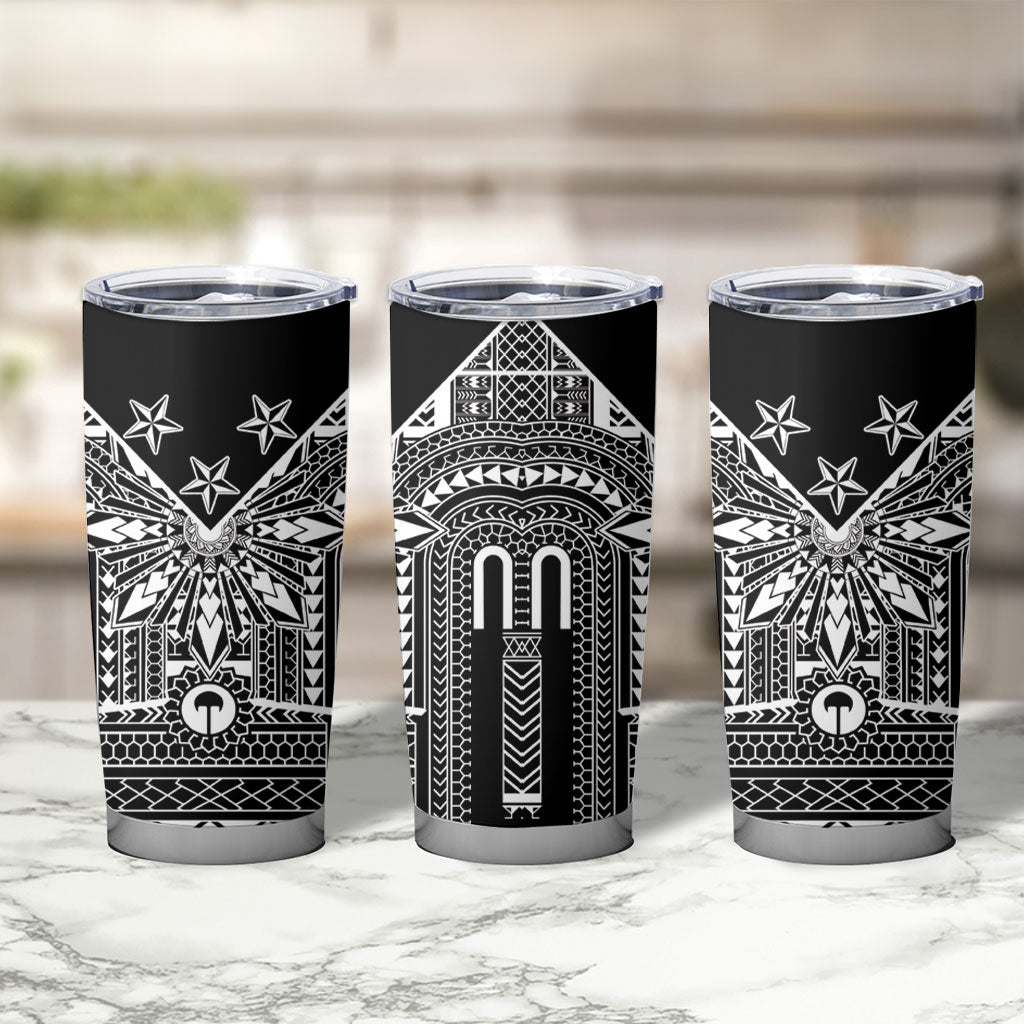 Black Philippines Sun Star Tumbler Cup Igorot Tribal Inspiration