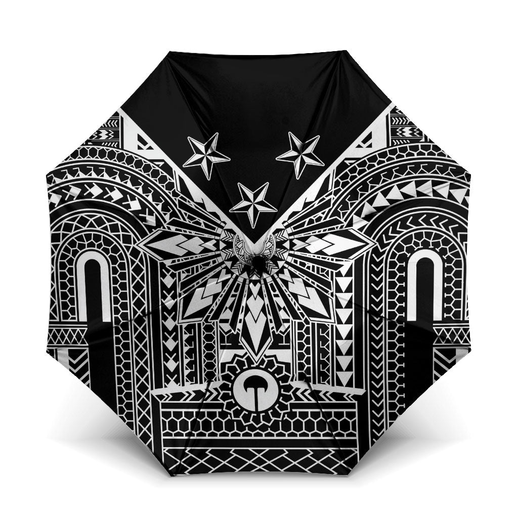 Black Philippines Sun Star Umbrella Igorot Tribal Inspiration LT05 One Size Folded 11.42 inch Opened Diameter 37.4 inch Black - Polynesian Pride