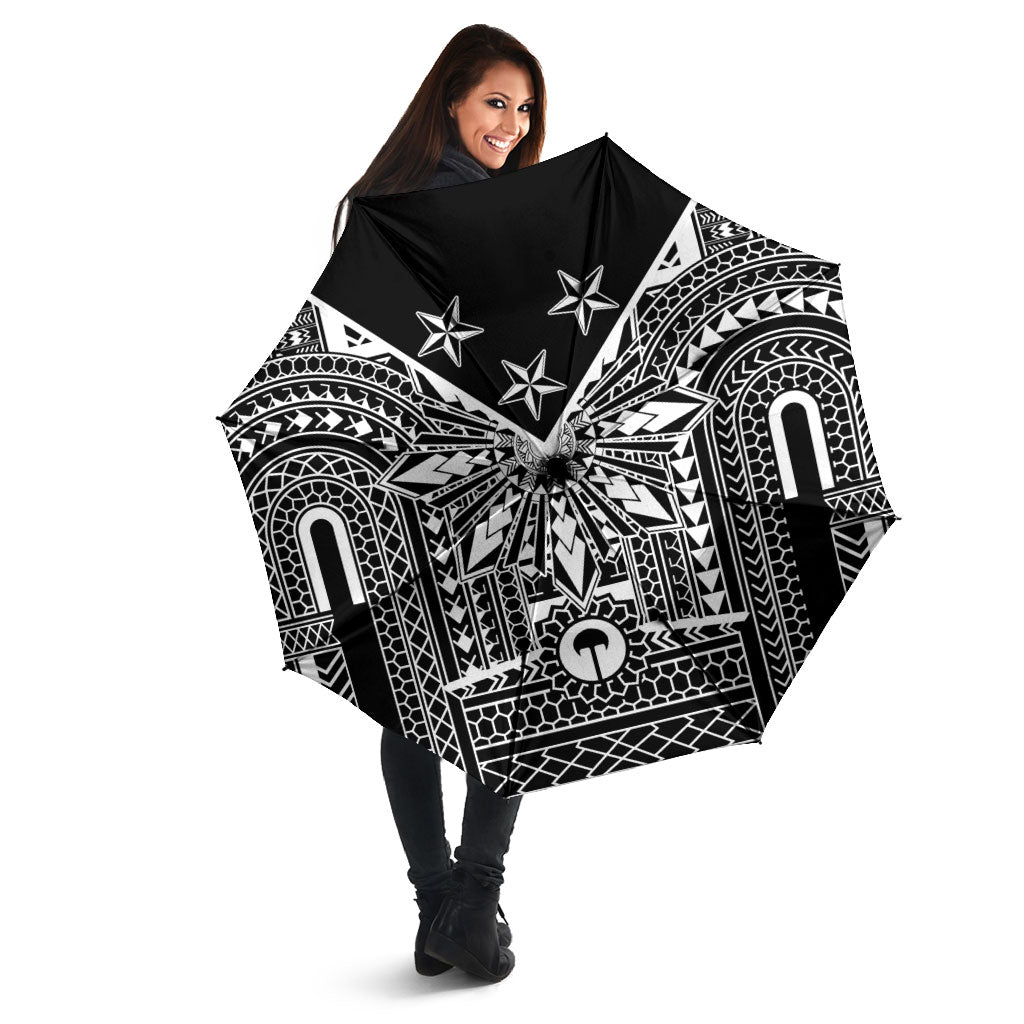 Black Philippines Sun Star Umbrella Igorot Tribal Inspiration LT05 - Polynesian Pride