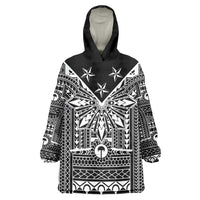 Black Philippines Sun Star Wearable Blanket Hoodie Igorot Tribal Inspiration LT05 One Size Black - Polynesian Pride