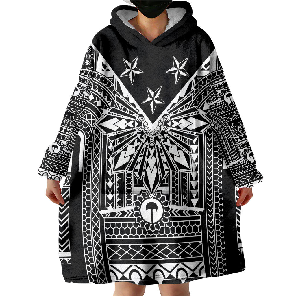 Black Philippines Sun Star Wearable Blanket Hoodie Igorot Tribal Inspiration LT05 - Polynesian Pride
