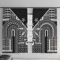 Black Philippines Sun Star Window Curtain Igorot Tribal Inspiration
