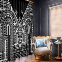 Black Philippines Sun Star Window Curtain Igorot Tribal Inspiration