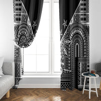 Black Philippines Sun Star Window Curtain Igorot Tribal Inspiration