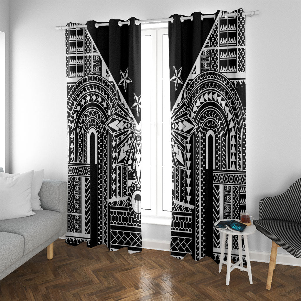 Black Philippines Sun Star Window Curtain Igorot Tribal Inspiration