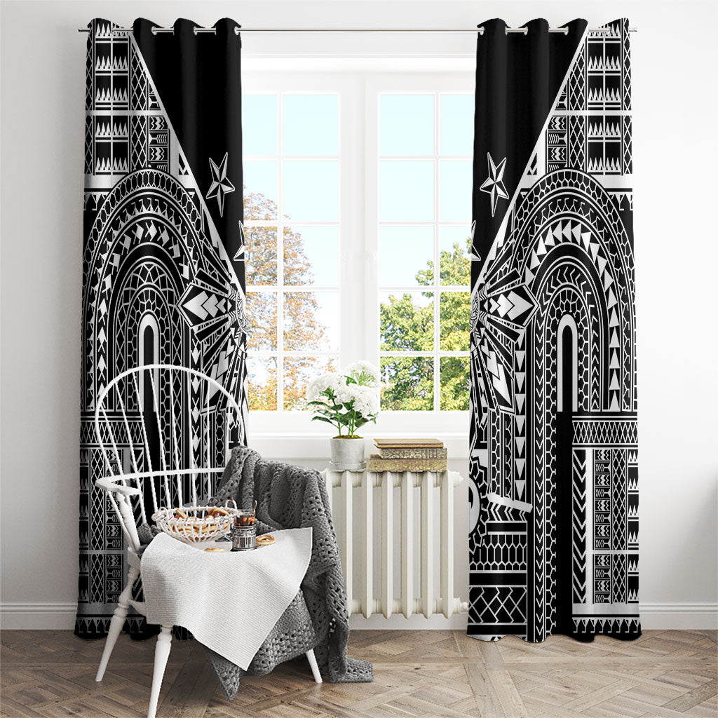 Black Philippines Sun Star Window Curtain Igorot Tribal Inspiration