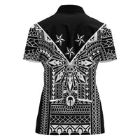Black Philippines Sun Star Women Polo Shirt Igorot Tribal Inspiration LT05 - Polynesian Pride
