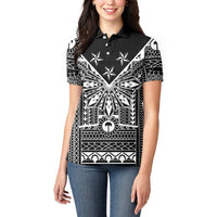 Black Philippines Sun Star Women Polo Shirt Igorot Tribal Inspiration LT05 - Polynesian Pride