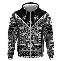 Black Philippines Sun Star Zip Hoodie Igorot Tribal Inspiration LT05 Zip Hoodie Black - Polynesian Pride