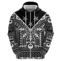 Black Philippines Sun Star Zip Hoodie Igorot Tribal Inspiration LT05 - Polynesian Pride