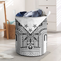 White Philippines Sun Star Laundry Basket Igorot Tribal Inspiration LT05 White - Polynesian Pride