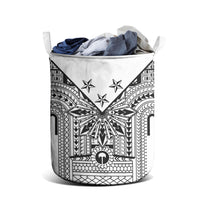 White Philippines Sun Star Laundry Basket Igorot Tribal Inspiration LT05 - Polynesian Pride