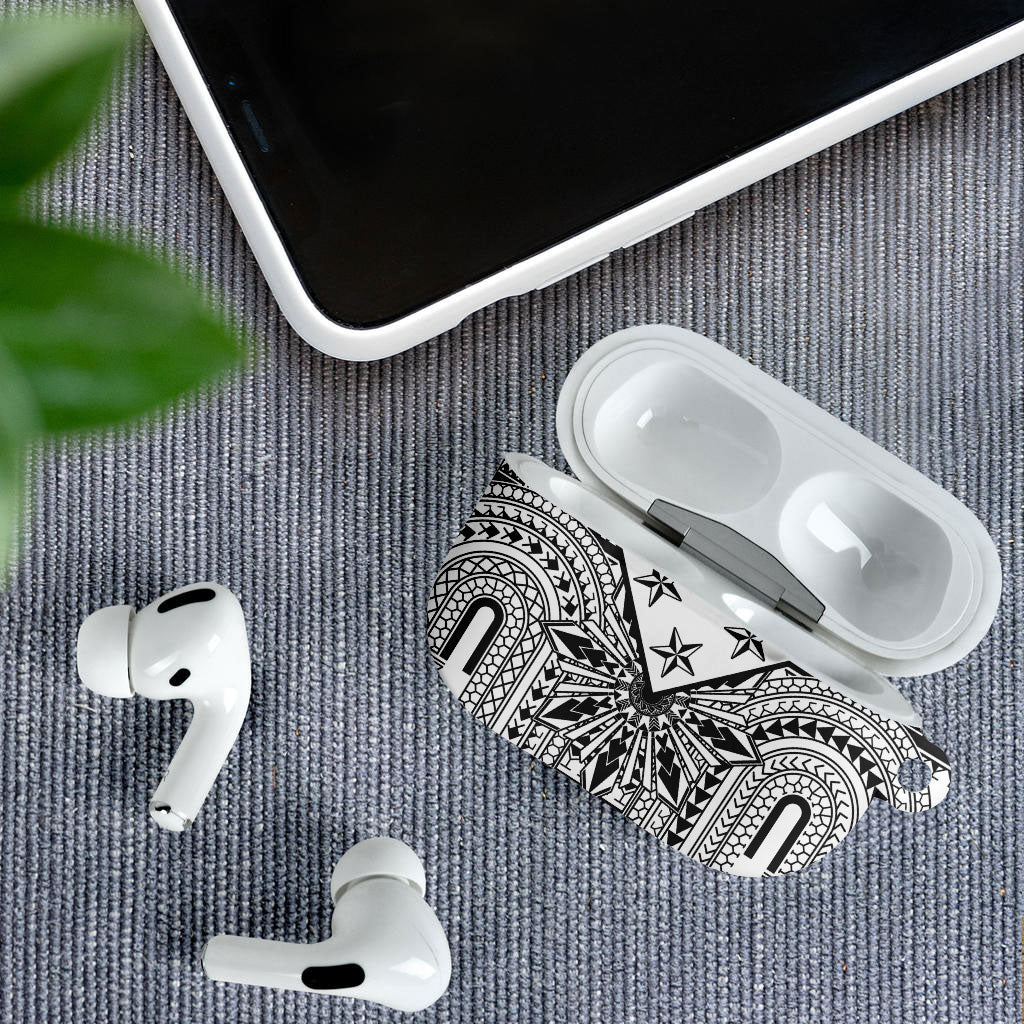 White Philippines Sun Star AirPods Case Igorot Tribal Inspiration LT05 - Polynesian Pride