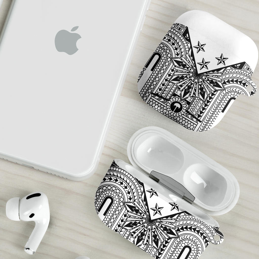 White Philippines Sun Star AirPods Case Igorot Tribal Inspiration LT05 - Polynesian Pride