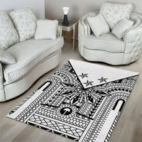 White Philippines Sun Star Area Rug Igorot Tribal Inspiration LT05 - Polynesian Pride