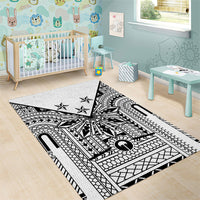 White Philippines Sun Star Area Rug Igorot Tribal Inspiration LT05 - Polynesian Pride