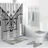 White Philippines Sun Star Bathroom Set Igorot Tribal Inspiration LT05 Bathroom Set (4 pcs) White - Polynesian Pride