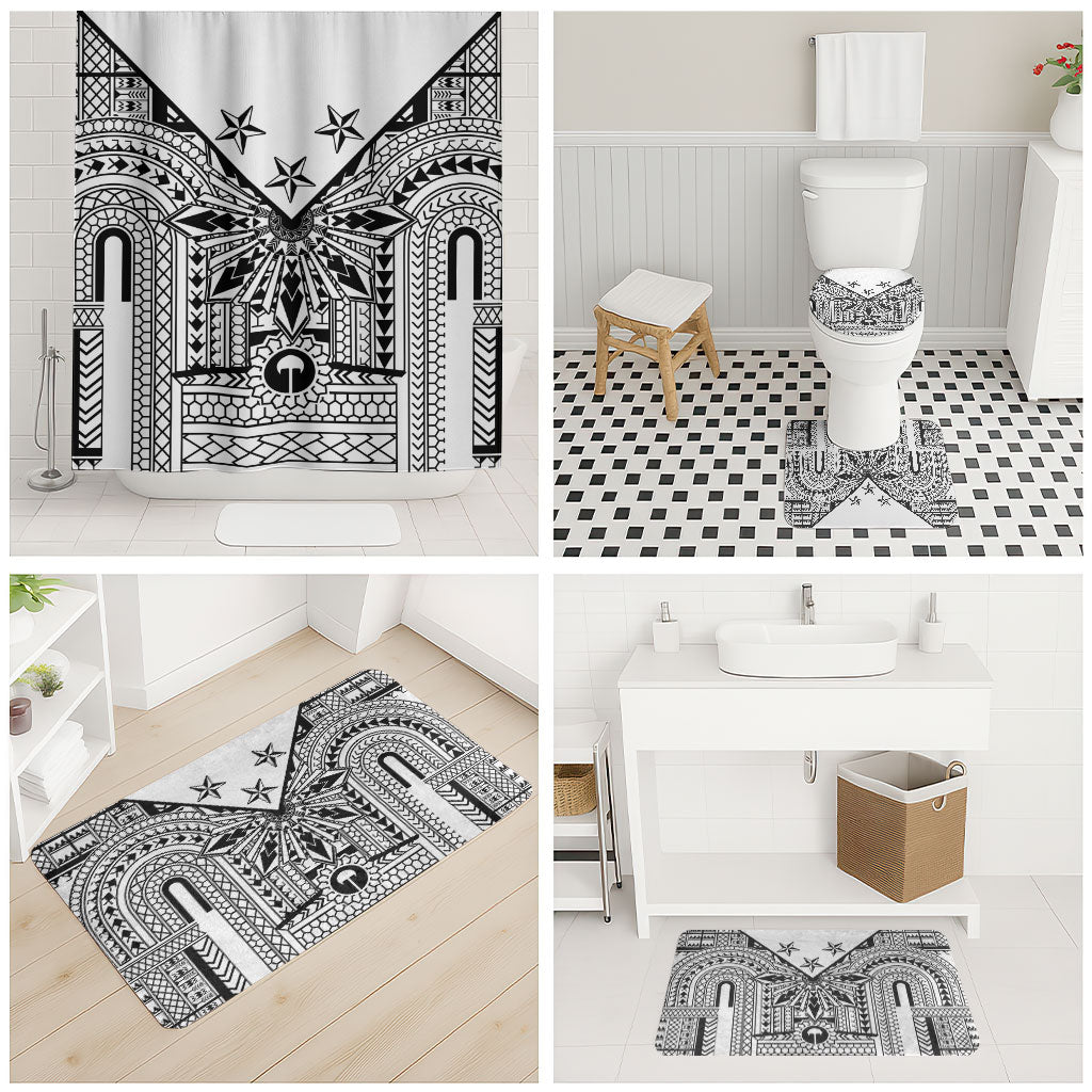 White Philippines Sun Star Bathroom Set Igorot Tribal Inspiration LT05 - Polynesian Pride
