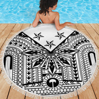 White Philippines Sun Star Beach Blanket Igorot Tribal Inspiration LT05 - Polynesian Pride