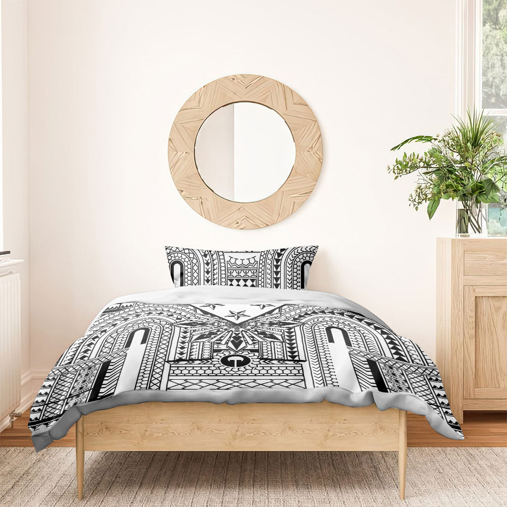 White Philippines Sun Star Bedding Set Igorot Tribal Inspiration LT05 - Polynesian Pride