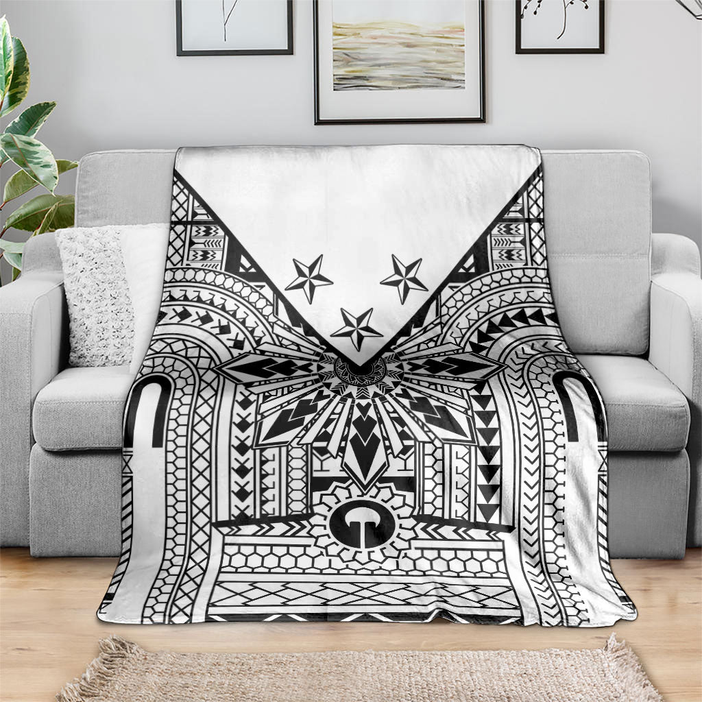 White Philippines Sun Star Blanket Igorot Tribal Inspiration LT05 - Polynesian Pride