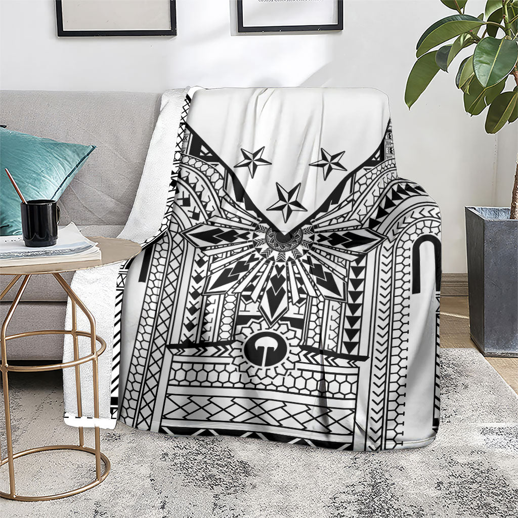 White Philippines Sun Star Blanket Igorot Tribal Inspiration LT05 - Polynesian Pride