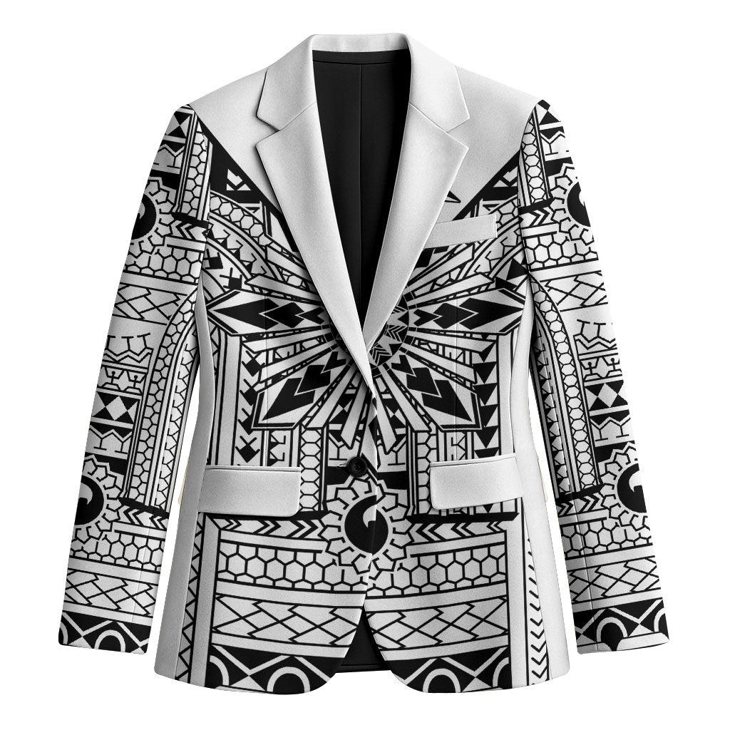 White Philippines Sun Star Blazer Igorot Tribal Inspiration LT05 Unisex White - Polynesian Pride