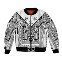 White Philippines Sun Star Bomber Jacket Igorot Tribal Inspiration