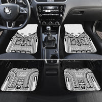 White Philippines Sun Star Car Mats Igorot Tribal Inspiration LT05 Set 4pcs White - Polynesian Pride