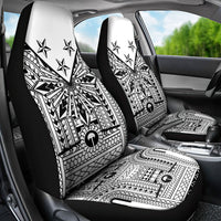 White Philippines Sun Star Car Seat Cover Igorot Tribal Inspiration LT05 - Polynesian Pride