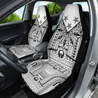 White Philippines Sun Star Car Seat Cover Igorot Tribal Inspiration LT05 - Polynesian Pride