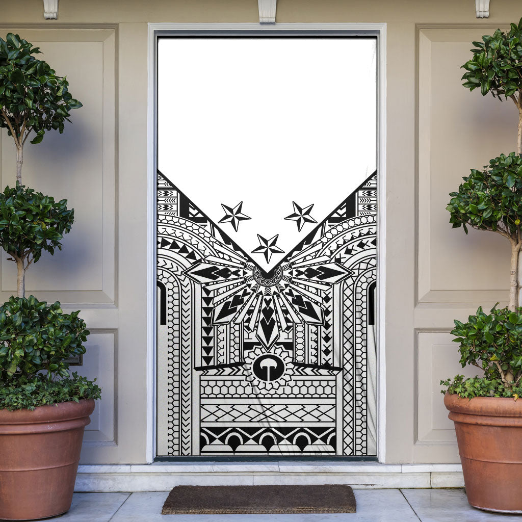 White Philippines Sun Star Door Cover Igorot Tribal Inspiration