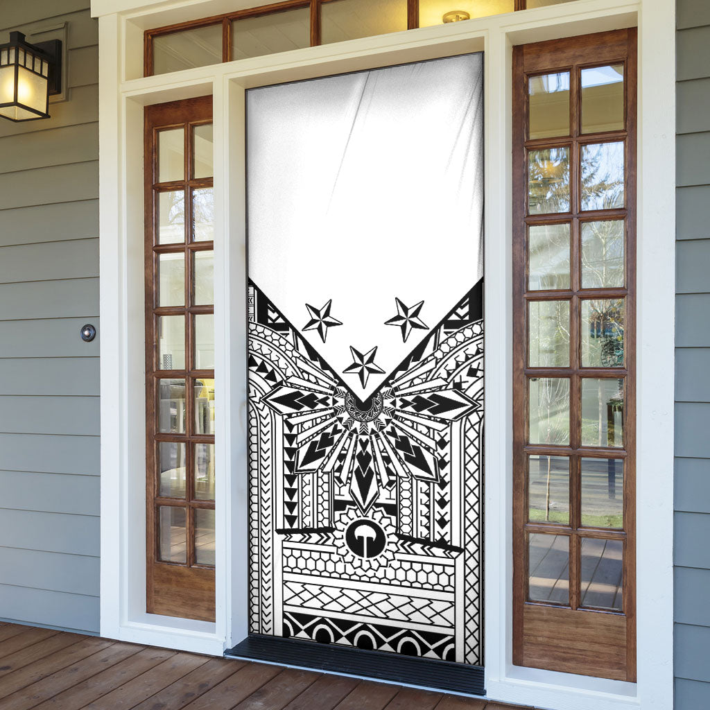 White Philippines Sun Star Door Cover Igorot Tribal Inspiration