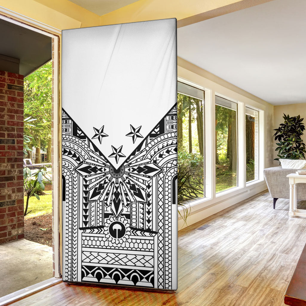 White Philippines Sun Star Door Cover Igorot Tribal Inspiration