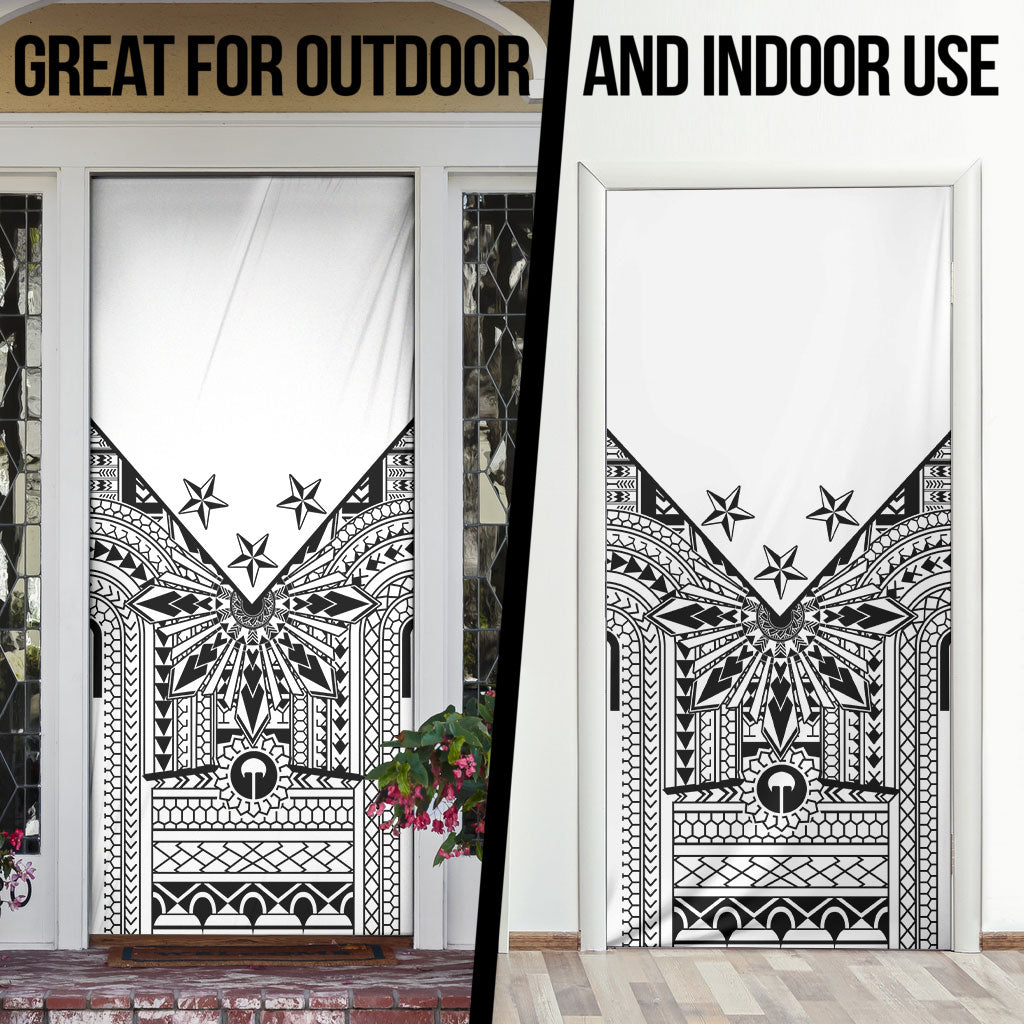 White Philippines Sun Star Door Cover Igorot Tribal Inspiration