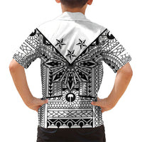 White Philippines Sun Star Family Matching Off The Shoulder Long Sleeve Dress and Hawaiian Shirt Igorot Tribal Inspiration
