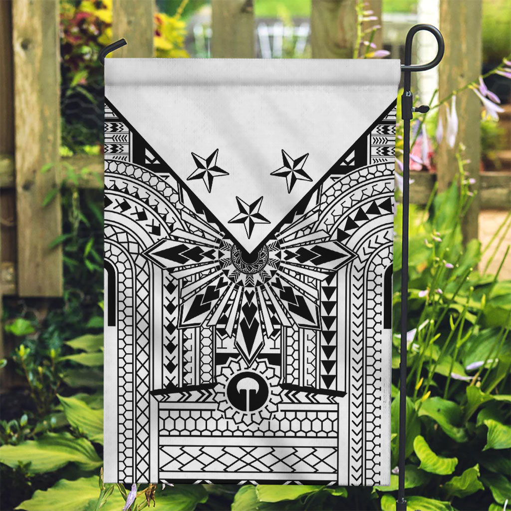White Philippines Sun Star Garden Flag Igorot Tribal Inspiration LT05 Garden Flag White - Polynesian Pride
