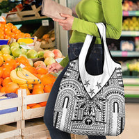 White Philippines Sun Star Grocery Bag Igorot Tribal Inspiration LT05 - Polynesian Pride