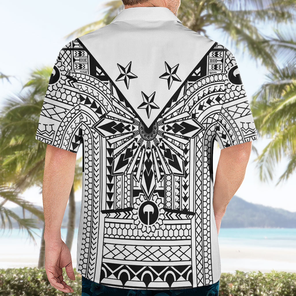 White Philippines Sun Star Hawaiian Shirt Igorot Tribal Inspiration LT05 - Polynesian Pride